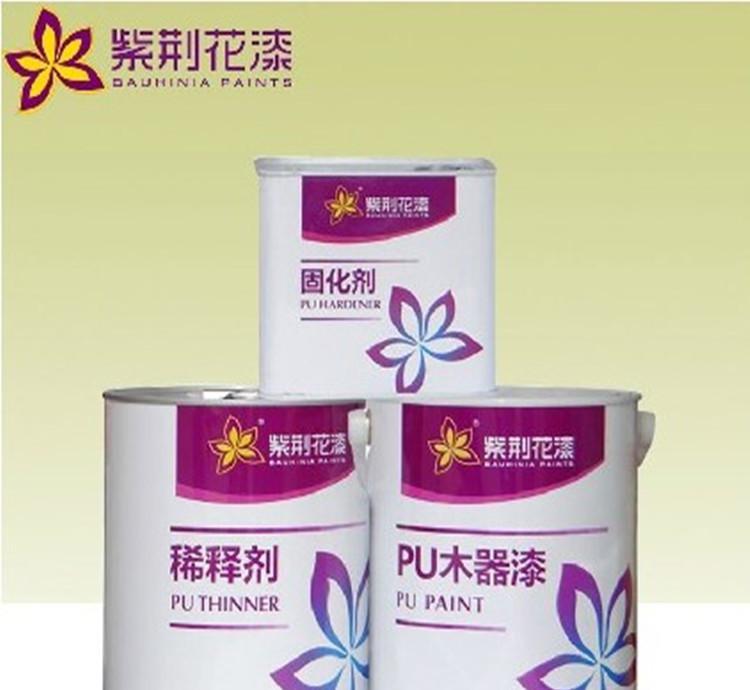 批發紫荊花pu聚酯油漆 低味環保9KG透明面漆 套裝聚酯木器