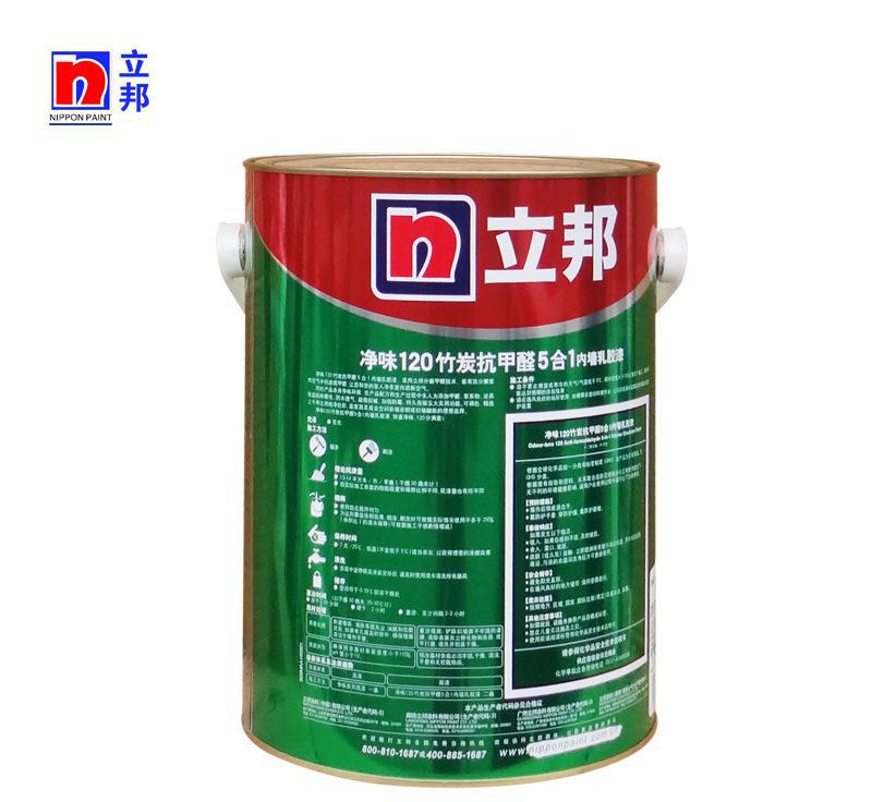 立邦漆 120竹炭5合1凈味內墻漆 白色內墻涂料乳膠漆 5L 價格實惠