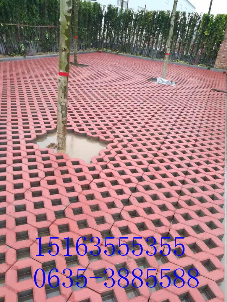 山東利民預制水泥水磨石花磚，彩磚，異形8字草格磚/面包轉，透水磚等路面美化鋪設用磚